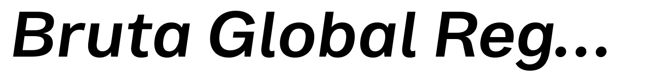 Bruta Global Regular Semi Bold Italic